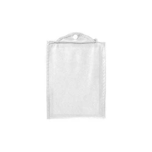 Stitched 80 g/m2 non-woven fabric foldable shopping bag with gusset and short handles