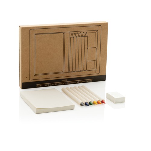 Micki GRS infinity 6pc colouring pencil set with notepad Micki GRS infinity 6pc colouring pencil set with notepad