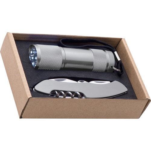 Zaklamp en zakmes-set Dover