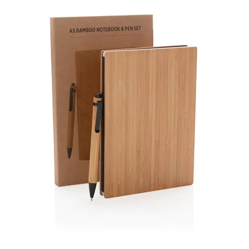 A5 Bamboo notebook & pen set A5 Bamboo notebook & pen set