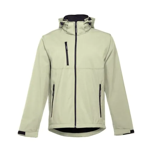 THC ZAGREB. Chaqueta softshell para hombre, con capucha removible THC ZAGREB. Chaqueta softshell para hombre, con capucha removible