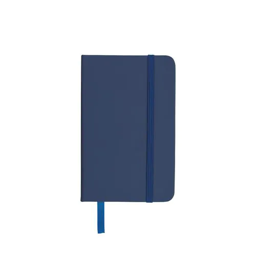PU notebook with coloured elastic, ruled sheets (80 pages), satin bookmark