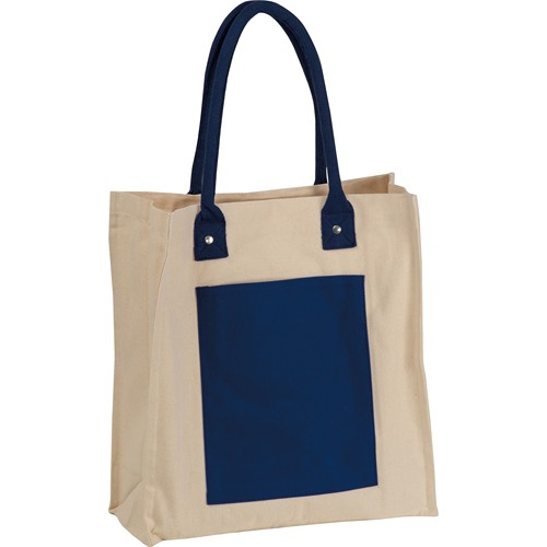 Borsa shopper in canvas con manici lunghi RODOLFO Borsa shopper in canvas con manici lunghi RODOLFO