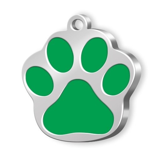 PET TAG BIG PAW GREEN