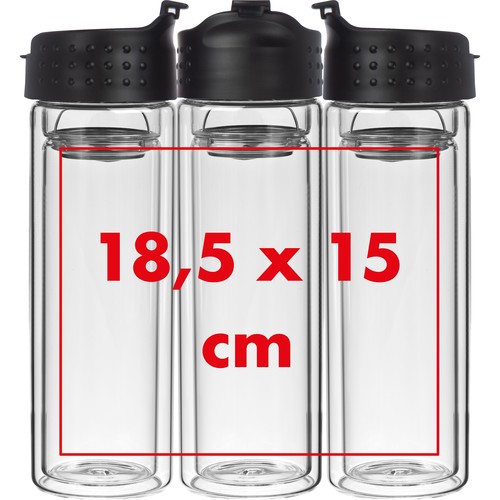 Double wall glass bottle, leakproof Double wall glass bottle, leakproof