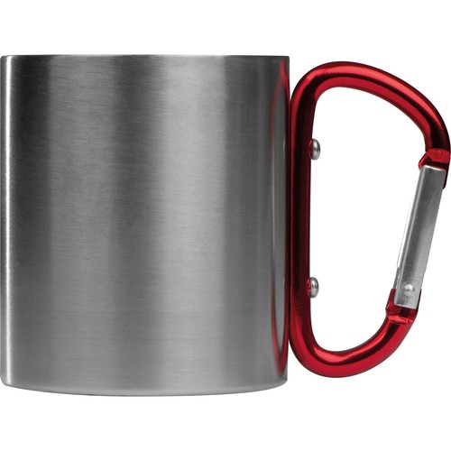 Taza de metal con mosquetón