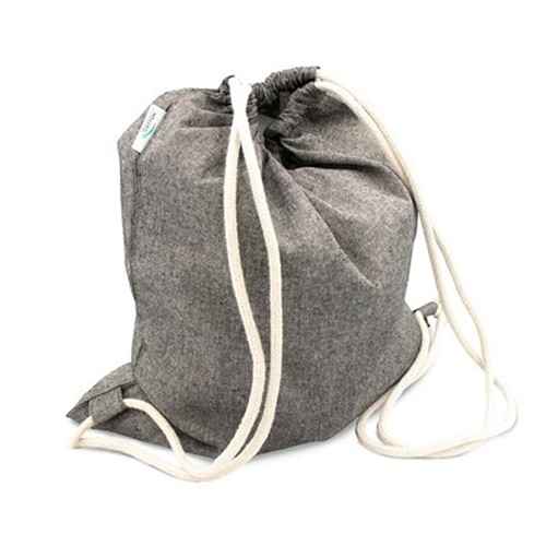 Recycled cotton and recycled polyester drawstring bag B'RIGHT | Jose Recycled cotton and recycled polyester drawstring bag B'RIGHT | Jose