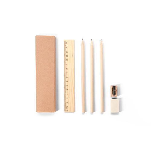 GEOFFREY. Versatile writing set consisting of pencil, sharpener, eraser and ruler GEOFFREY. Versatile writing set consisting of pencil, sharpener, eraser and ruler