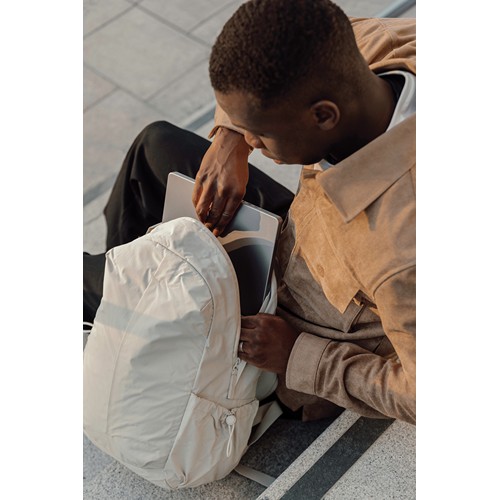 KENTO URBAN RCS recycled nylon 15.6 inch Backpack with front KENTO URBAN RCS recycled nylon 15.6 inch Backpack with front