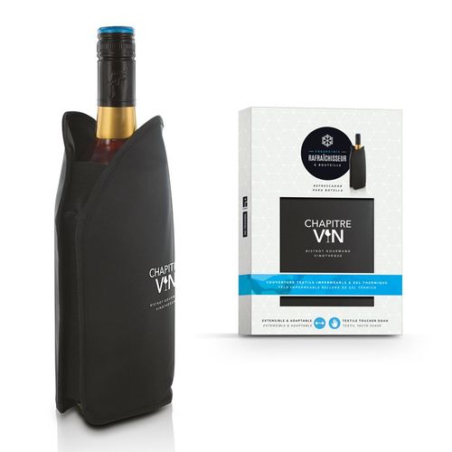 Bottle cooler with freezable gel