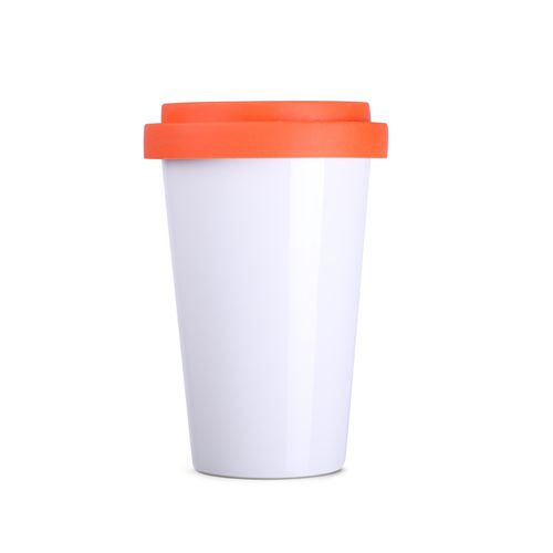 Beker Freedom Classic 280ml wit/oranje