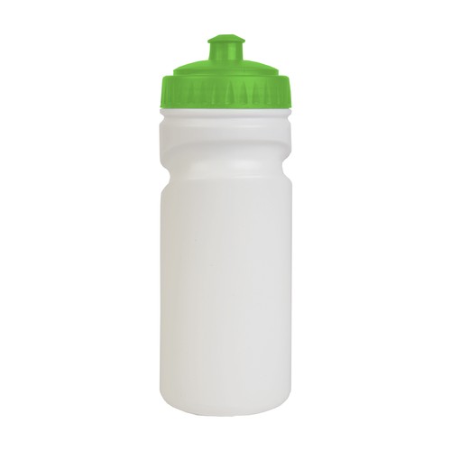 Borraccia in plastica BPA free (500ml) bianca con tappo colorato Borraccia in plastica BPA free (500ml) bianca con tappo colorato