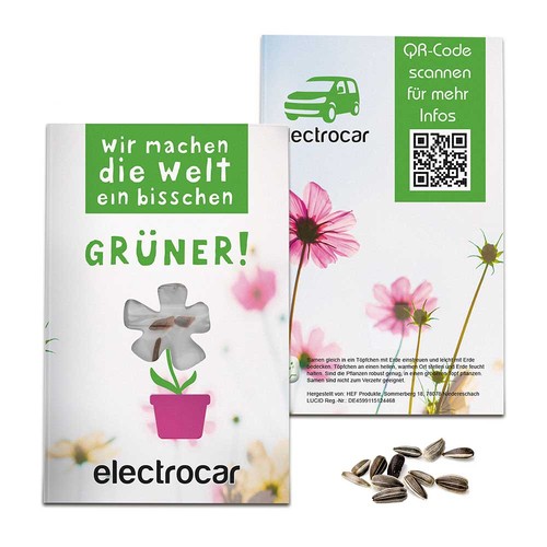 Carte avec graines-mini fleur - Epicèa