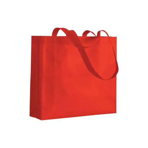 Bolsa de tejido sin tejer termosoldado, asas largas y fuelle