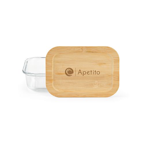 Box pranzo Van Gogh 500 in vetro borosilicato e bambù,  520ml