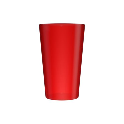 25 cl red reusable plastic cup - unprinted