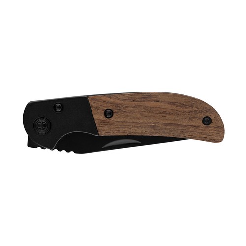 Metmaxx® pocket knife "Black&WoodCompakt" black