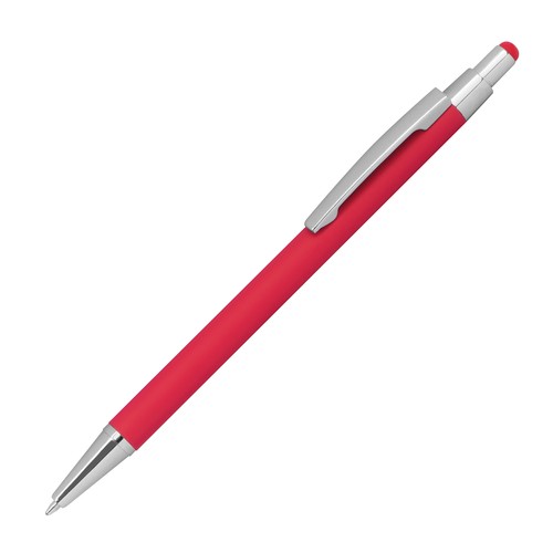 Metal ballpen with rubber coating and touch function