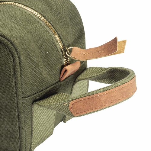 Recycled canvas beauty case with side handle Recycled canvas beauty case with side handle
