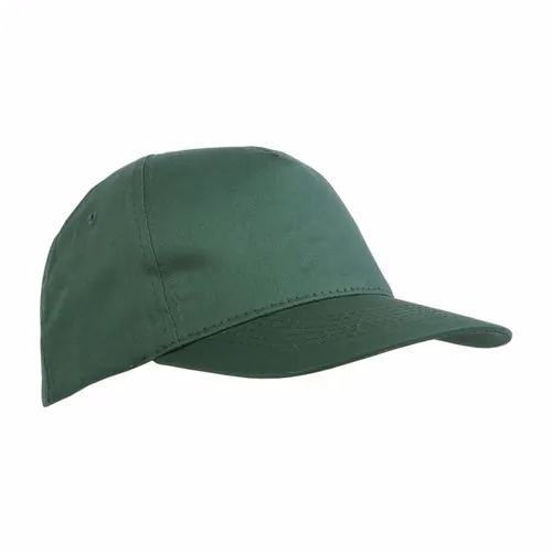 Cotton 5-panel cap with 2 mm-thick visor, embroidered eyelets and adjustable velcro strap Cotton 5-panel cap with 2 mm-thick visor, embroidered eyelets and adjustable velcro strap