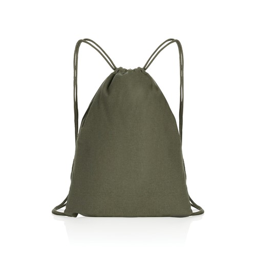 Impact AWARE™ recycled cotton drawstring backpack 145g Impact AWARE™ recycled cotton drawstring backpack 145g