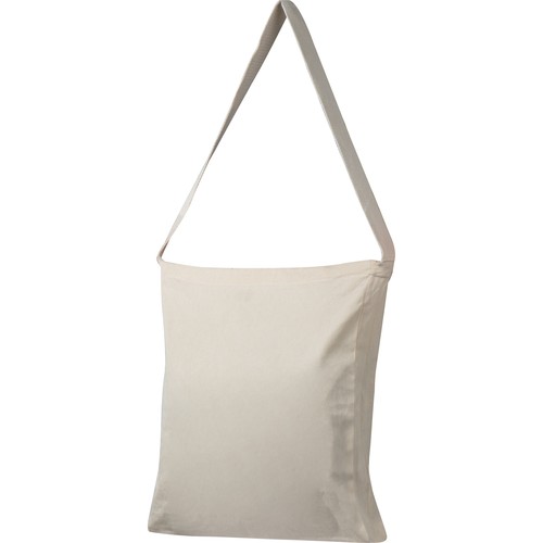 Borsa in cotone con manico in tessuto e piega inferiore REBECCA