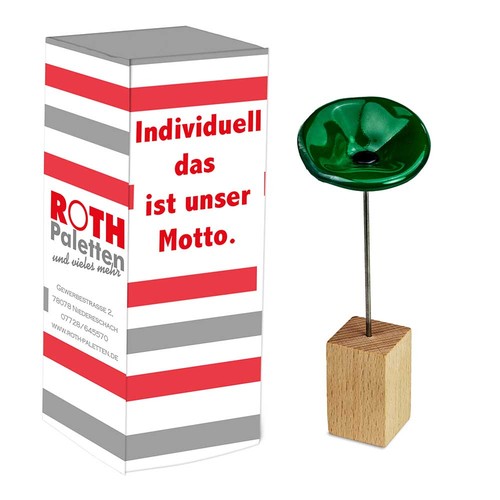Handgemaakte glazen bloem - Pasen - groen