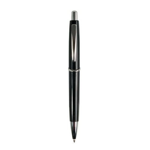 ABS plastic snap pen with coloured barrel and metal clip, jumbo refill