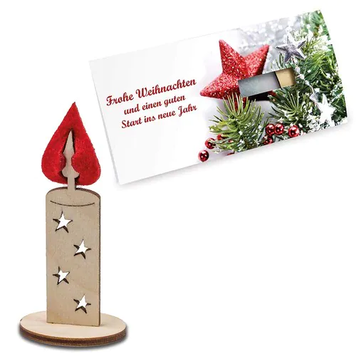 Felt Christmas-card - candle 4/0-c Felt Christmas-card - candle 4/0-c