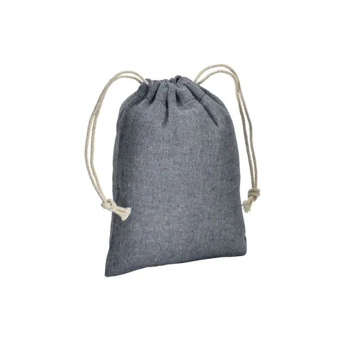 Pochon cadeau en coton recyclé 150 g/m2, 10 x 14 cm