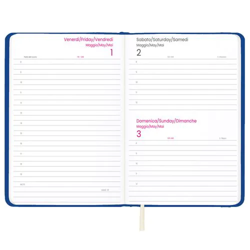 2026 daily planner with hard PU cover