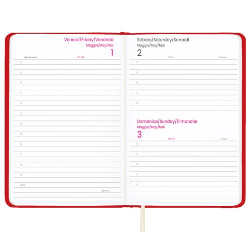 2026 daily planner with hard PU cover