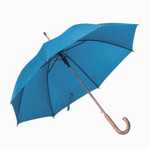 Automatic umbrella with wood shaft, ferrule and handle Automatic umbrella with wood shaft, ferrule and handle