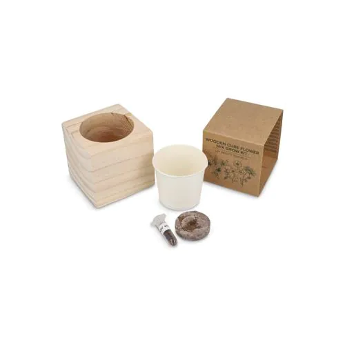 FSC Wooden Planter Set - Flower mix