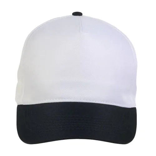 Polyester 5-panel cap with adjustable velcro strap