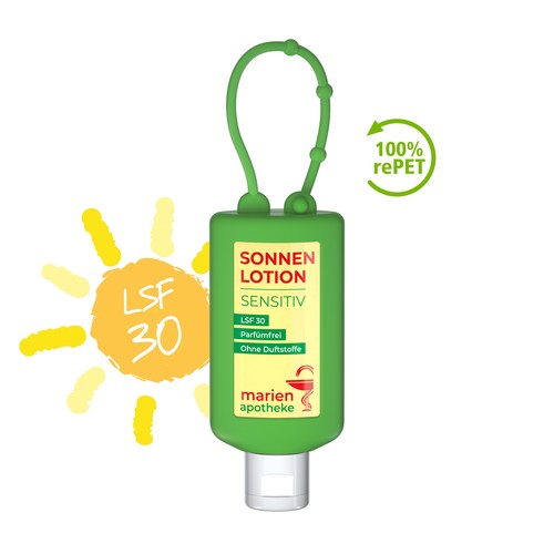 Sun Milk "sensitive" SPF 30, 50 ml Bumper (green), Body Label Sun Milk "sensitive" SPF 30, 50 ml Bumper (green), Body Label