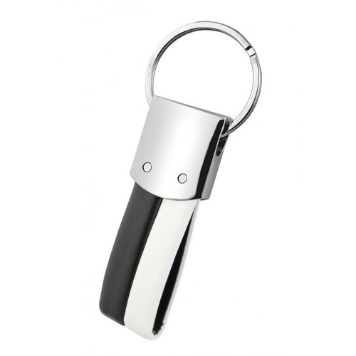 KEYCHAIN FOOTBALL PU WHITE/BLACK NO BOX