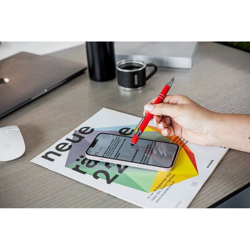 NEIL. Stylo à bille avec corps en aluminium recyclé (100% rAL) et pointe tactile