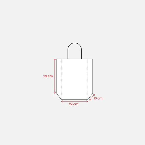 157 g/m2 matte laminated paper shopping bag with gusset and bottom reinforcement