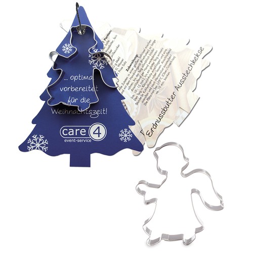 Baking shape with recipe book fir tree - angel - in a Christmas packaging (neutral) Baking shape with recipe book fir tree - angel - in a Christmas packaging (neutral)