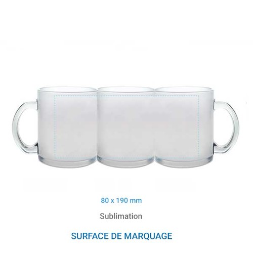 Mug en verre Dépoli - 325 ml Mug en verre Dépoli - 325 ml