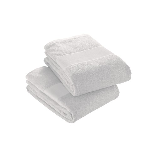 100% cotton (300 g/m2) terry towel with polyester band 30 X 50 cm 100% cotton (300 g/m2) terry towel with polyester band 30 X 50 cm