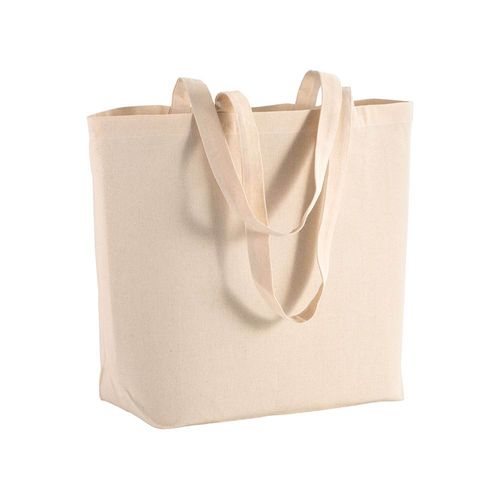 135 g/m2 cotton shopping bag, long handles and bottom gusset