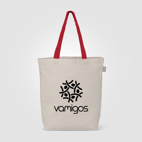 Tonga Recycled 5 oz Cotton Coloured Handle Shopping Tote Bag - 11L
