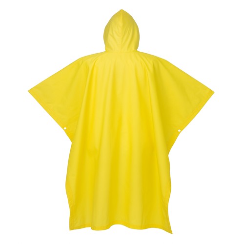Waterproof poncho made of recycled PEVA. Inserted in recycled PET pouch with graphics Waterproof poncho made of recycled PEVA. Inserted in recycled PET pouch with graphics