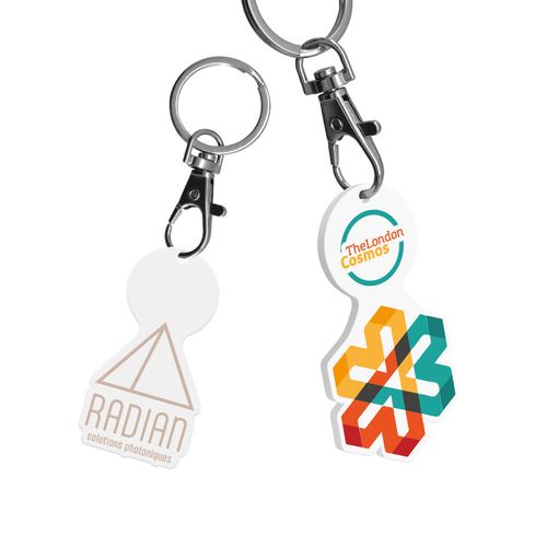 KEY-RING WITH SNAP HOOK & PERSONALISED TOKEN