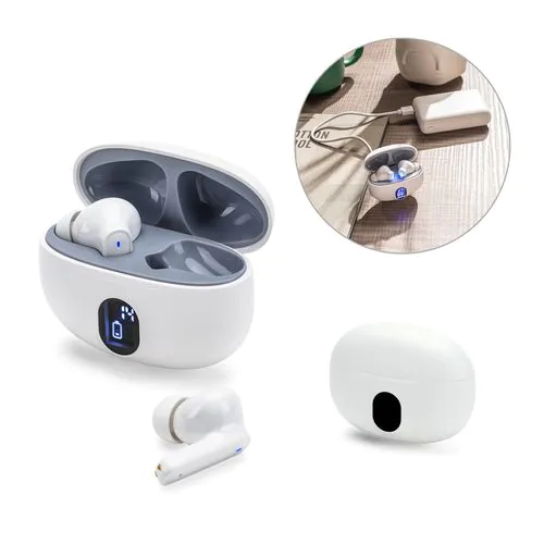 CAETANO. Wireless earphones with 4 hours of battery life on recycled ABS (100% rABS) CAETANO. Wireless earphones with 4 hours of battery life on recycled ABS (100% rABS)