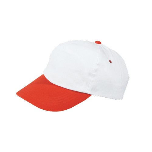 Casquette 5 Panel blanche avec visière de couleur