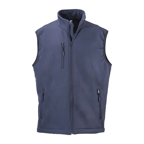 Chaleco de softshell con interior de forro polar, dos bolsillos laterales