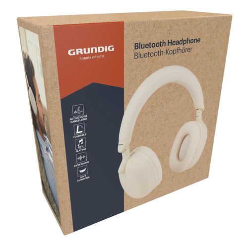GRUNDIG ANC Bluetooth Headphone 300mAh Beige GRUNDIG ANC Bluetooth Headphone 300mAh Beige